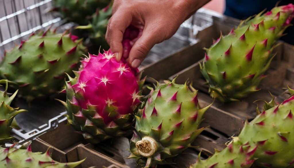 manejo y almacenamiento adecuado de la pitahaya