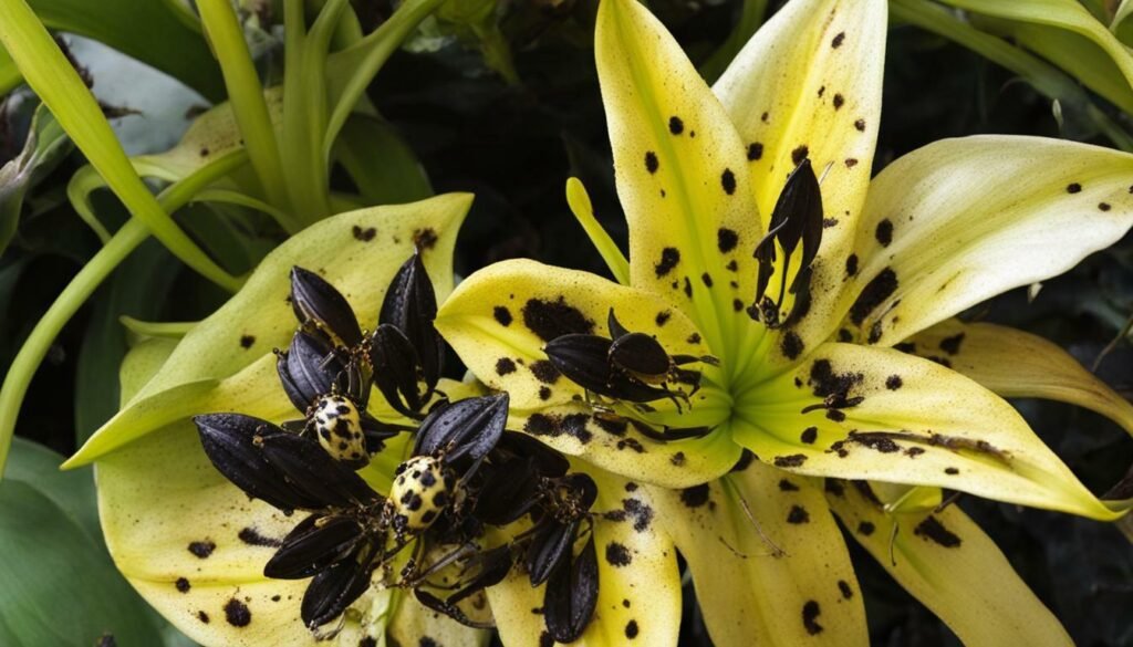 plagas y enfermedades en el cultivo de liliums