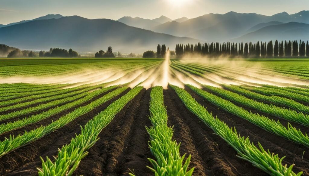 riego para el cultivo de espárragos