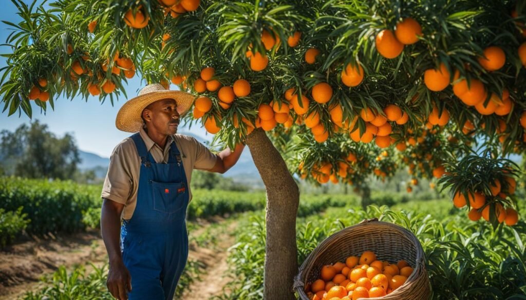 temporada de cosecha de mandarinas