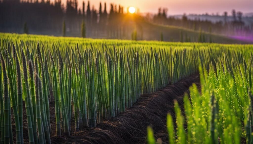 temporada de cultivo de espárragos