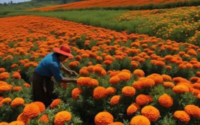 cultivo de flor de cempasúchil