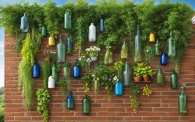 huerto colgante con botellas