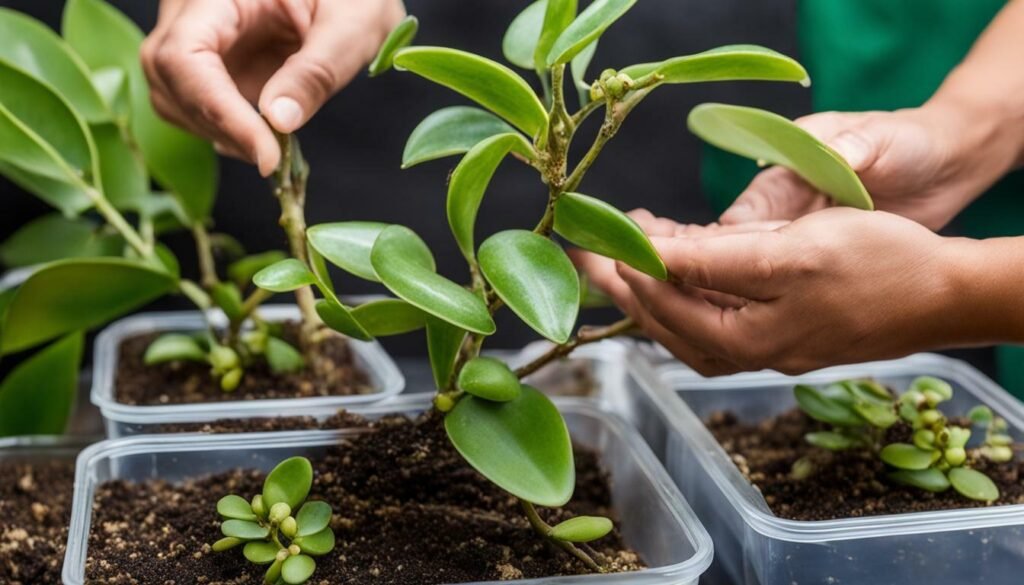 multiplicación de hoya carnosa