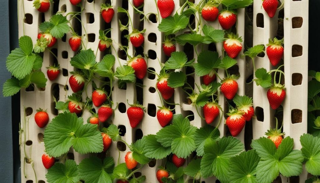 técnica de cultivo vertical de fresas